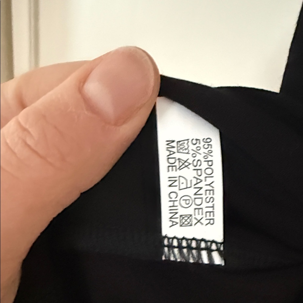 Shiny Black Tank Top with Silver Cross Design - Picture 5 of 7